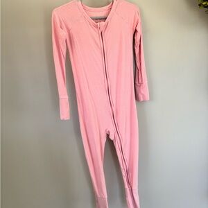 Little Sleepies 2t Ribbed Zippy Bubblegum Pink